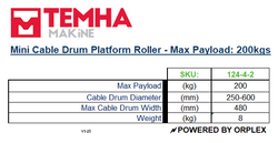Mini Cable Drum Platform Roller - Max Payload: 200kgs