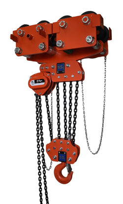 2.0t CAPACITY TIGER COMBINED CHAIN BLOCK & GEARED TRAVEL TROLLEY, CCBTGS 112-154mm