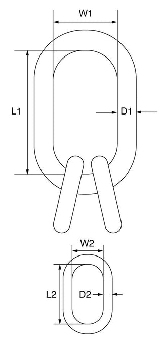 KITO - Grade 8 DNV Quad Master Assembly Link to BS-EN 1677-4