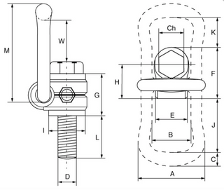 Cartec Grade 10 Rotating Eyebolt with Clamp - 806X