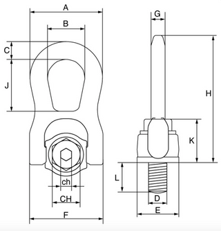 Cartec Grade 10 Heavy Lift Swivel Hoist - 811X