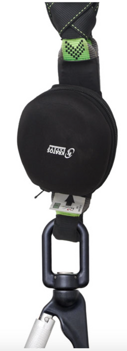 Kratos- 1.5m Gravity-S Y Forked Shock Absorbing Expandable Webbing Lanyard with Twin Scaff Hooks