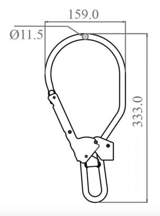 Kratos - Alloy Steel Double Action Tower Hook - 85mm Gate Opening - 23kN