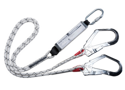 Portwest - Double Kernmantle Rope Lanyard With Shock Absorber. Length 1.8m
