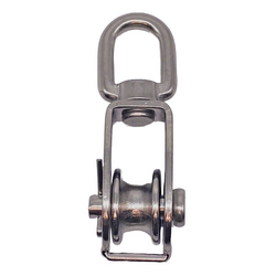 Stainless Steel Single Pulley Block with Swivel Eye