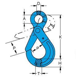 YOKE Grade 100 Eye Self Locking Hook