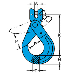 YOKE Grade 100 Clevis Self Locking Hook