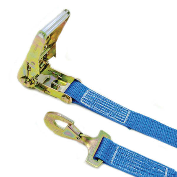 50mm Wide 2 Part Ratchet Strap Systems with FLAT SNAP HOOK 2500daN - UK Made