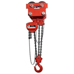  3.0t CAPACITY TIGER COMBINED CHAIN BLOCK & PUSH TRAVEL TROLLEY (TWIN FALL), CCBTP 105-153mm