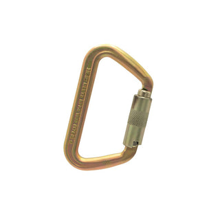  ISC Small Iron Wizard Screwgate Steel Karabiner - 70kN - Zinc Plated Finish