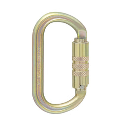  ISC Offset Oval Keylock Screwgate Steel Karabiner - MBS 40kN