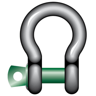  Green Pin Grade 6 Standard Bow Shackles with Screw Collar Pin