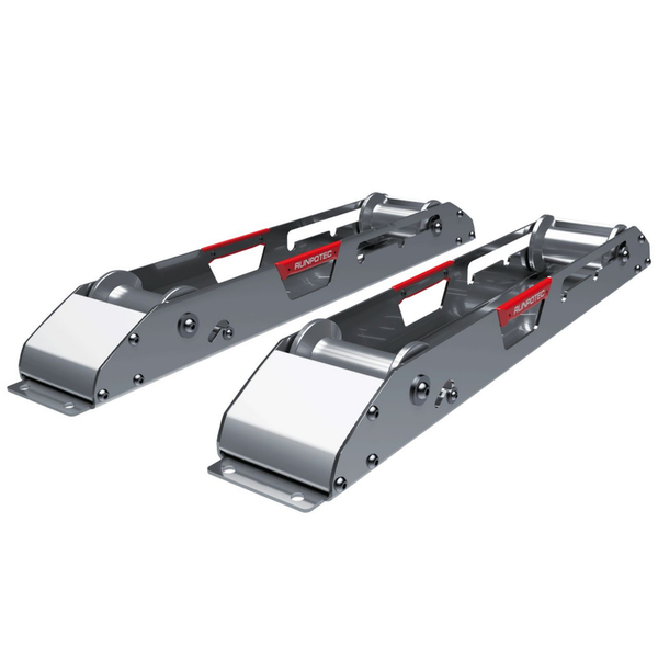 RUNPOTEC AS900 Roll-off Rails (pair) designed for safe unwinding of heavy cable material and cable drums from 450 mm to 2000 mm diameter