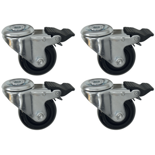  RUNPOTEC Castors with Parking Brakes – Set of 4 (for PRO 530/670)