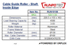 Technical specifications of RUNPOTEC Cable Guide Roller Shaft inside edge