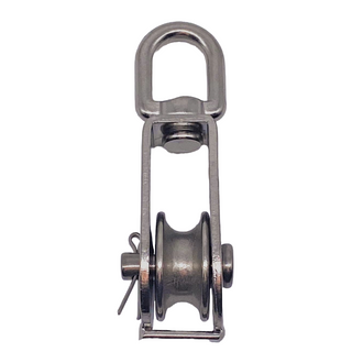  Stainless Steel Single Pulley Block with Swivel Eye