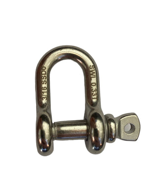  Load Rated Stainless Steel Screw Pin Dee Shackle