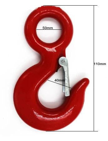 1T Steel Eye Hook - Red Paint Finish