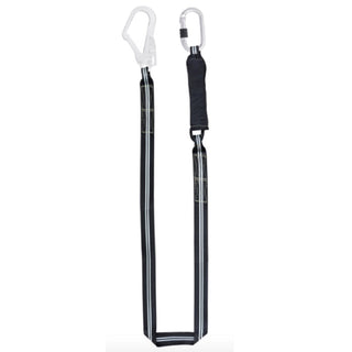  1m or 1.5m or 2m Flame Resistant Shock Absorbing Single Webbing Lanyard with Scaff Hook