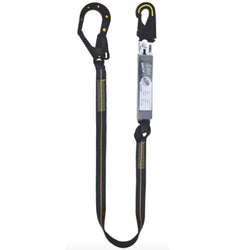  2m Dielectric Shock Absorbing Single Webbing Lanyard with Scaff Hook
