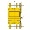 YOKE G80 Insulated Blank Swivel Dimensions