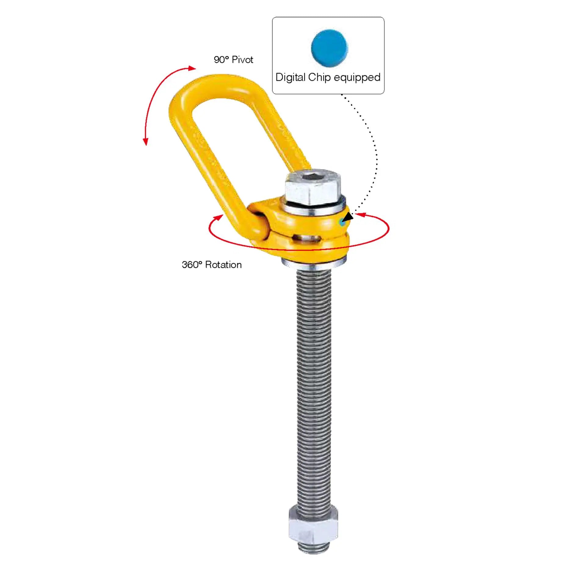 YOKE Digital Lifting Point Long Bolt - Metric Thread Usage