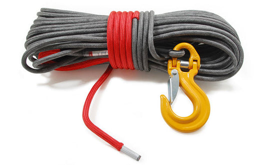 9mm Armortek Extreme Winch Pulling Rope Grey, Red Core from Rigging UK