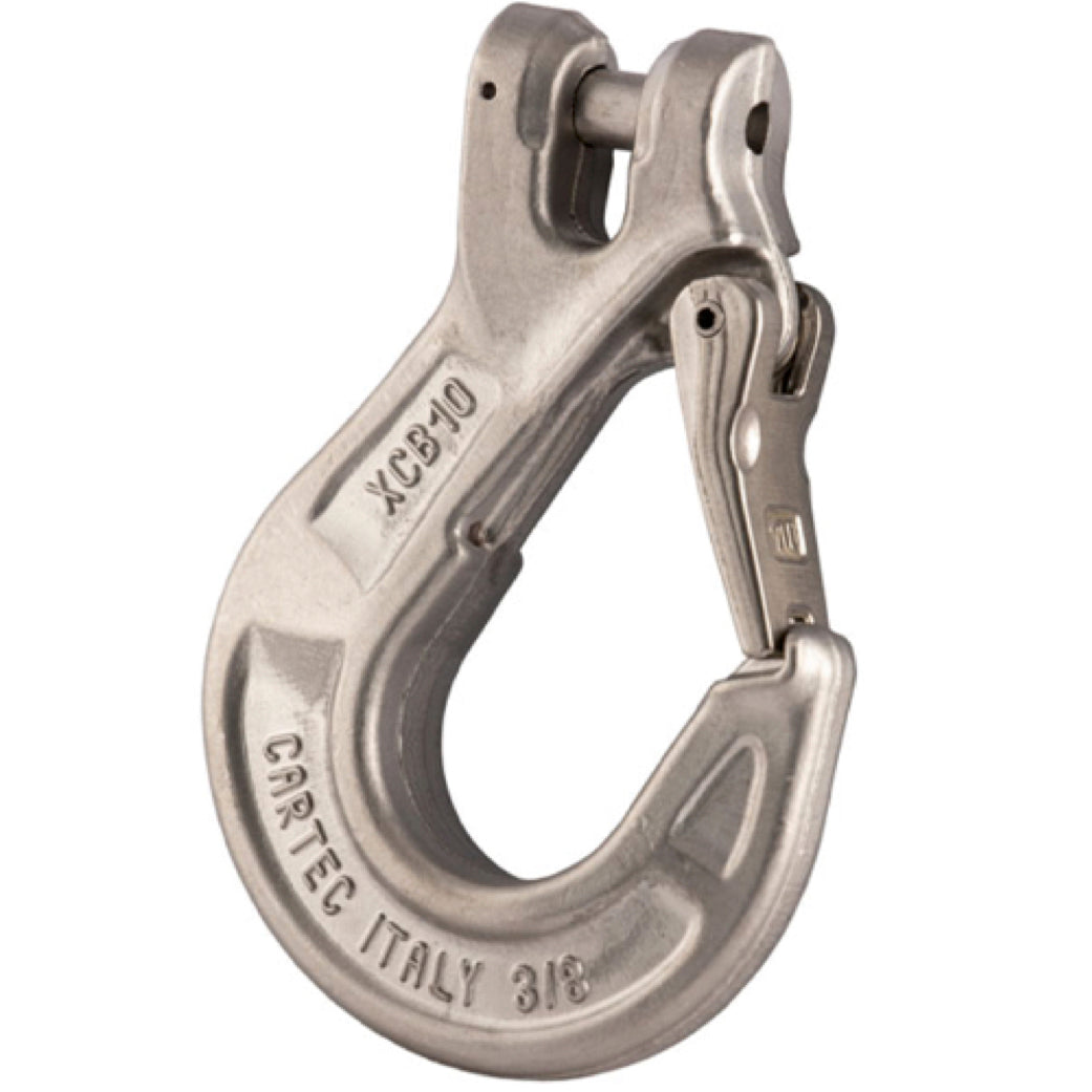 Cartec Grade 6 AISI 316L Clevis Sling Hook with Safety Catch