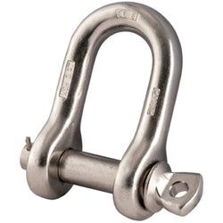  Cartec Grade 6 AISI 316L Dee Shackle with Screw Collar Pin