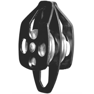  Double Pulley with Moveable Flanges - to Suit 9-16mm DIA Kernmantle Rope - 40kN