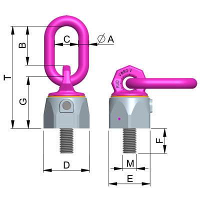 RUD VWBG-V Load ring, metric thread