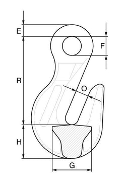 KITO - Grade 8 Eye Type Grab Hook to BS-EN 1677-1