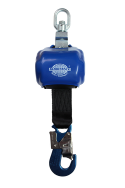 Globestock AUTOREEL 140kg Fall Arrest Webbing Block - SRL with Scaffold Karabiner
