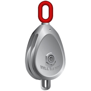  Galvanised Malleable Iron Block Red Swivel Oval Eye