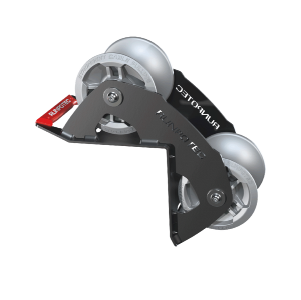 The cable guide roller - 90 degrees is ideally suited for use on various edges to pull cables gently around corners with the least possible resistance.