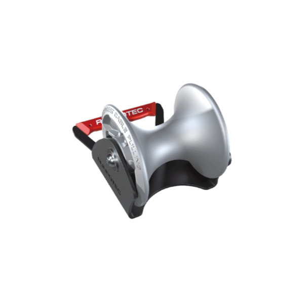 RUNPOTEC cable guide roller - shaft is ideally suited for mounting in shafts to pull cables gently around corners with the least possible resistance.