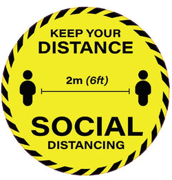  Keep your distance 2m 6ft