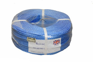 Duct Draw Rope  - 6mm Blue Polypropylene - 220m Coil