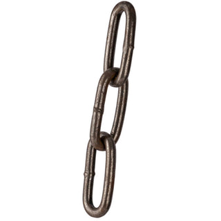  Mild Steel Long Link Chain Self Colour (Sold By the Meter)