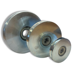 Zinc Plated Steel Sheaves with Groove Ball Bearings (Model No. 1210)