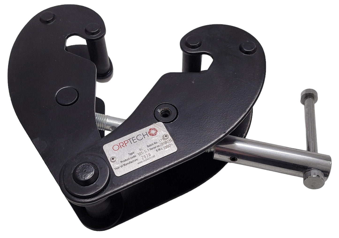 ORPTECH Beam Clamp - Black Painted Finish - Ideal for Stage Engineering Applications