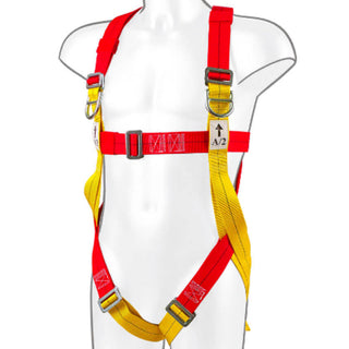  Portwest - 2 Point Plus Harness - Red with Fully adjustable shoulder, chest and leg straps