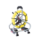 RUNPOTEC - PROFI-SET Fiberglass rod with wheeled cage incl. double-outlet system 80m Ø 6mm 7 piece accessory kit
