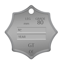  GT Cobra Grade 80 Spare Chain Tag with Wire & Ferrule