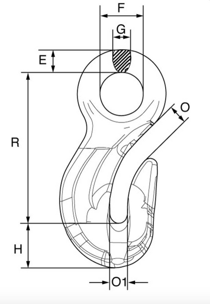 KITO - Grade 10 Eye Grab Hook to BS-EN 1677-1