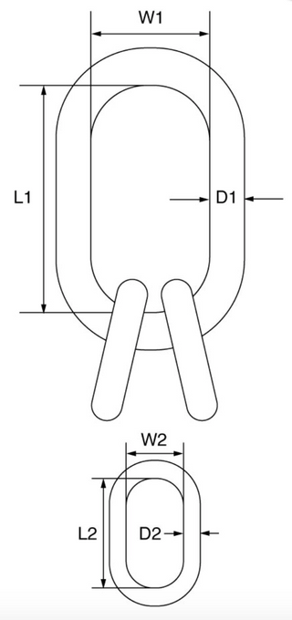Cartec Grade 6 AISI 316L Quad Master Link Assembly