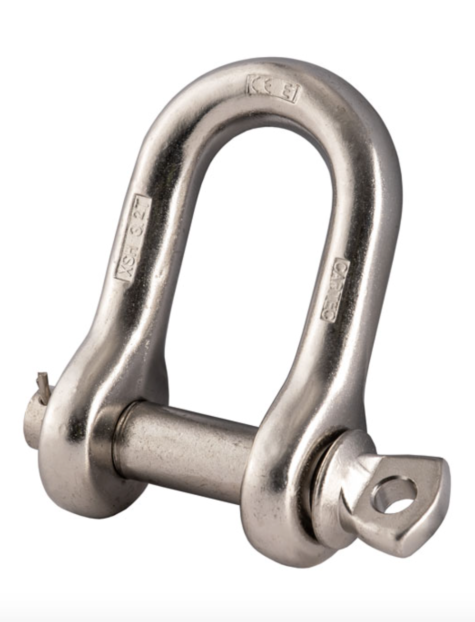 Cartec Grade 6 AISI 316L Dee Shackle with Screw Collar Pin