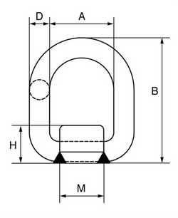 GT Cobra Grade 80 Weld on Pivoting D Ring