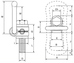 Cartec Grade 10 Rotating Eyebolt with Clamp - 806X