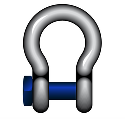  GT Blue Pin Grade 6 Square Head Bow Shackle